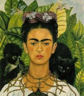 Self-Portrait with Thorn Necklace